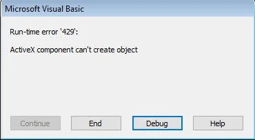 LandXML Export - Run-time error '429' ActiveX component can't create object