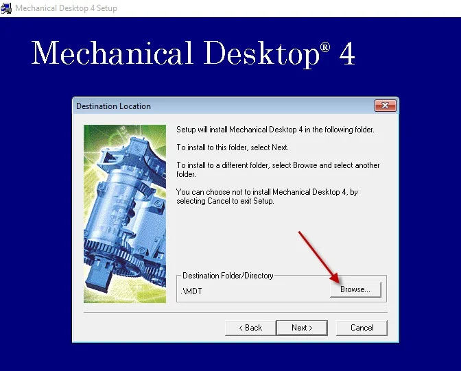 MDT 4 select the Browse button 