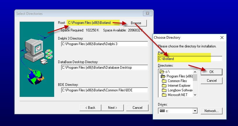 single Neerwaarts Verscheidenheid Installing Borland Delphi 3.0 on Windows 7, Windows 8 and Windows 10 |  Longbow Software Blog